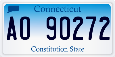 CT license plate AO90272