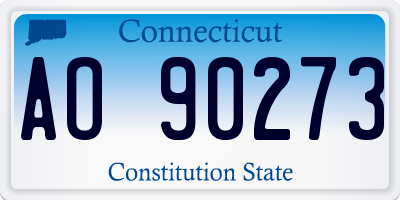 CT license plate AO90273