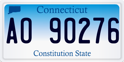 CT license plate AO90276