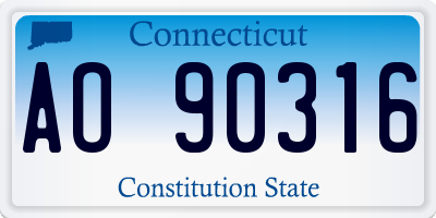 CT license plate AO90316