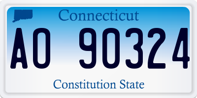 CT license plate AO90324