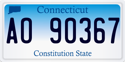 CT license plate AO90367
