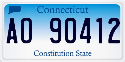 CT license plate AO90412