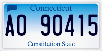 CT license plate AO90415