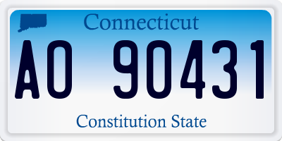 CT license plate AO90431