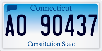 CT license plate AO90437