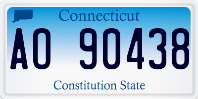 CT license plate AO90438