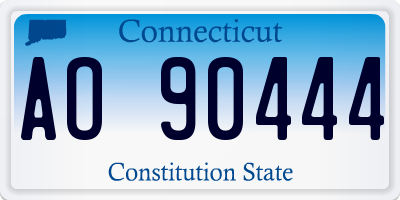CT license plate AO90444