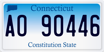 CT license plate AO90446