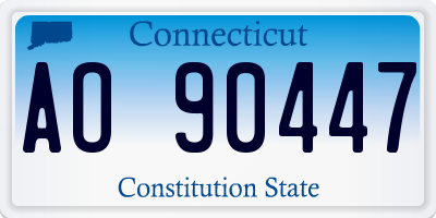 CT license plate AO90447