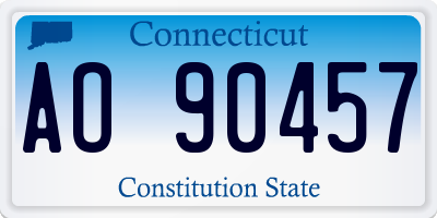 CT license plate AO90457