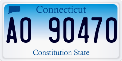 CT license plate AO90470