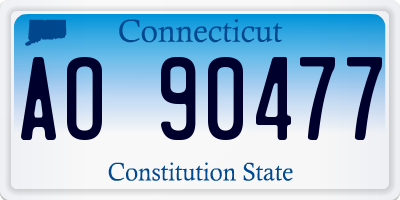 CT license plate AO90477