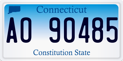 CT license plate AO90485