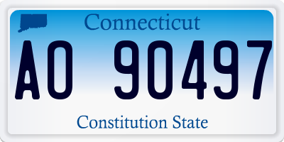 CT license plate AO90497