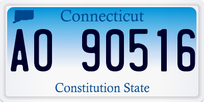 CT license plate AO90516