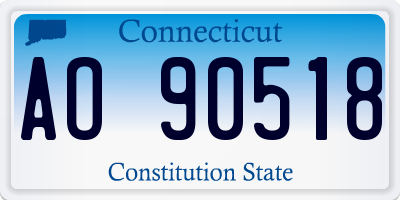 CT license plate AO90518