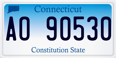 CT license plate AO90530