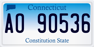 CT license plate AO90536