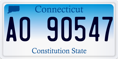 CT license plate AO90547