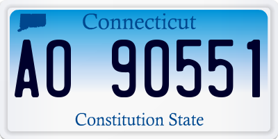 CT license plate AO90551