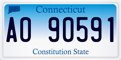 CT license plate AO90591