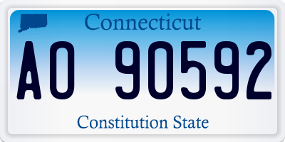 CT license plate AO90592