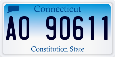 CT license plate AO90611