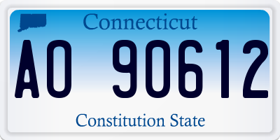 CT license plate AO90612