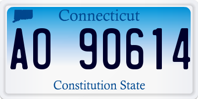 CT license plate AO90614