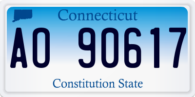 CT license plate AO90617