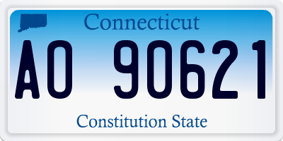 CT license plate AO90621