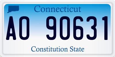 CT license plate AO90631