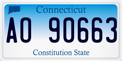 CT license plate AO90663