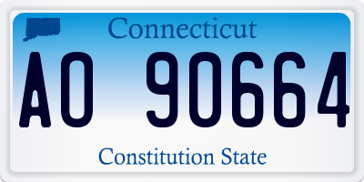 CT license plate AO90664