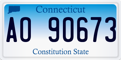 CT license plate AO90673
