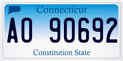 CT license plate AO90692