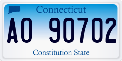 CT license plate AO90702