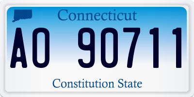 CT license plate AO90711
