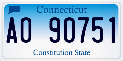 CT license plate AO90751