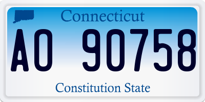 CT license plate AO90758