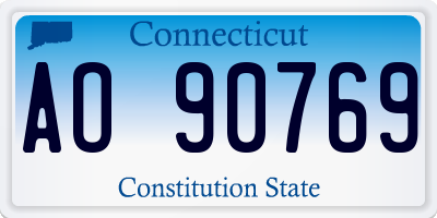 CT license plate AO90769