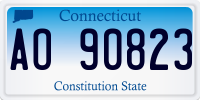 CT license plate AO90823
