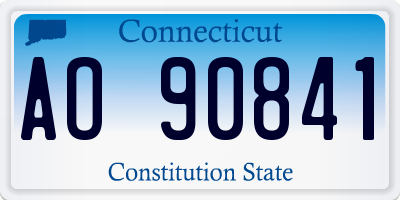 CT license plate AO90841