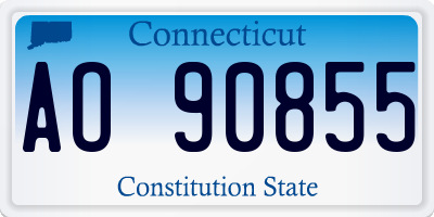 CT license plate AO90855
