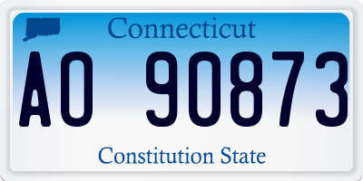 CT license plate AO90873