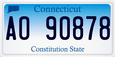 CT license plate AO90878