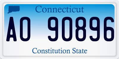 CT license plate AO90896