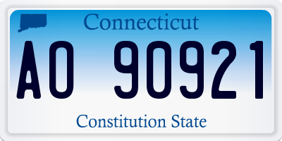 CT license plate AO90921