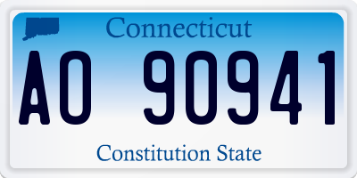 CT license plate AO90941